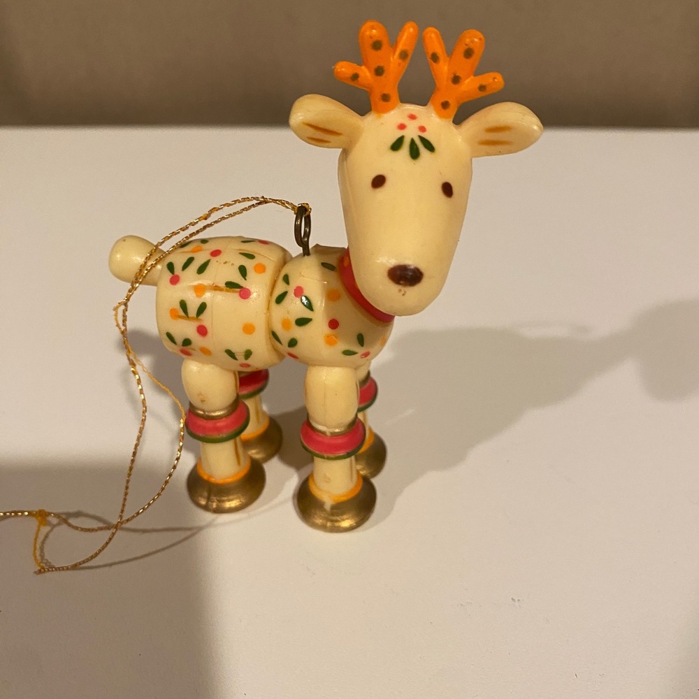 Vintage Hallmark Reindeer Christmas‎ Tree Ornament Holiday Decor